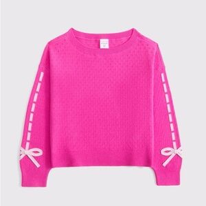 Abercrombie Off the Shoulder bow sweater size 9/10